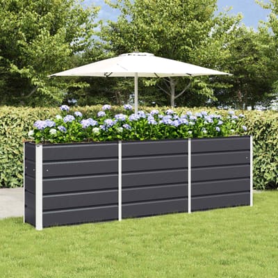 vidaXL - Plantenbak - Antraciet - 240 - x - 40 - x - 75 - cm - Staal