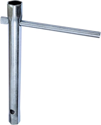 Bougie Dopsleutel - Moer Spanner - Onderhoud Voertuigen - Twee Maten - 20cm Lengte - Zilver