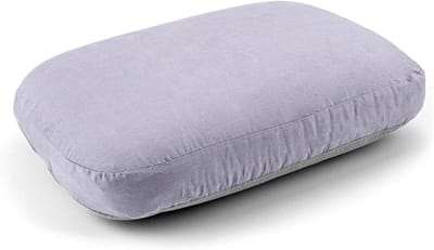 Asixxsix Kampeerkussen, Samendrukbaar Medium Stevig Opvouwbaar Traagschuim Reiskussen Langzaam Rebound Ademend en Rustig Draagbaar Kussen voor Bed Kussen Lumbale Ondersteuning (PURPLE)