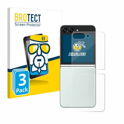 Screenprotector 3 Stuks voor Samsung Galaxy Z Flip 5 (Achterkant) Beschermglas transparant