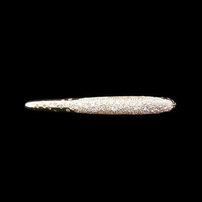 Victoria Valenza 925 Sterling Vergulde Cuff-Armband met Zirkonia Stenen - Armband - 925 sterling zilver - Goudkleurig - Zirkonia