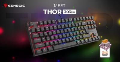 GENESIS - NKG-1881 - THOR 303 - Gaming toetsenbord - Hot Swap - Mechanisch - Stille versie - Functioneel en duurzaam - Ga tot het hoogste niveau