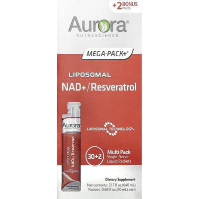 Liposomaal Nad+/Resveratrol, 32 Zakjes, 20 ml (0,68 fl oz) Elk