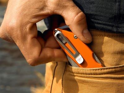 Buck Mustang Orange Clampack – Lichtgewicht EDC-Zakmes Met 420HC