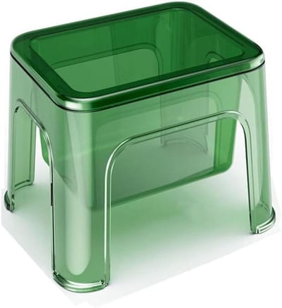 Douchekruk - Badkamer Stoel - Veilig Zitten - Ruimtebesparend Ontwerp - 24x23x30cm - Transparant Groen