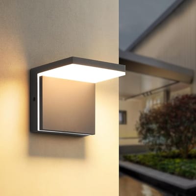 Moderne IP65 Waterdichte Led-wandlamp voor Binnen en Buiten, 12W, Warmwit 3000K, Wandverlichting voor Tuin, Terras en Hal