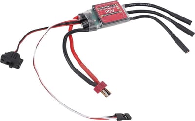 Borstelloze Motor ESC - Snelheidsregelaar - RC Voertuig Besturen - Sinusoïdale Starttechnologie - 60A Continue Stroom - Zwart