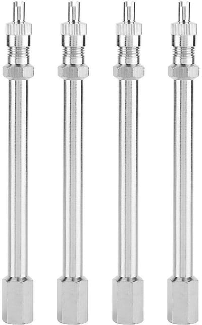Allecto - Chrome Tire Valve Extension - 100mm - 4 Stuks - Geschikt voor Auto en Truck - Verlengstuk voor Banden - Hoogwaardige Accessoires