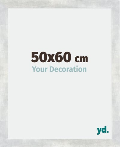 Your Decoration - Fotolijst 50x60 cm - MDF - Zilver Glanzend Vintage - Mura