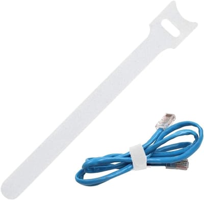 Herbruikbare kabelbinders voor kabelbeheer - Witte kabelbinders 12x300mm voor PC, TV en USB (50 stuks)