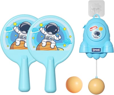 Hangende Pong Trainer - Tafeltennis Oefenkit - Vaardigheden Verbeteren - Verstelbare Hoogte - 20 x 17 x 5 cm - Blauw