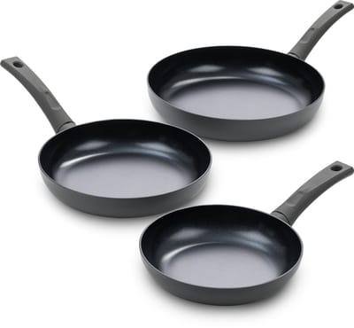 ISENVI Avon Koekenpan Set - Pannenset Inductie - Keramisch - 8 Delig - PFAS, PTFE Vrij - Alle warmtebronnen - Koekenpannenset