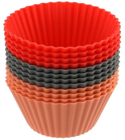Set van 12 muffinvormpjes van siliconen 7 cm Dr. Oetker Flexxibel Love