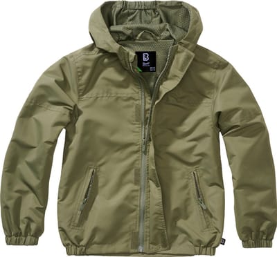 Brandit - Summer frontzip Kinder Windbreaker jacket - Kids 122/128 - Groen