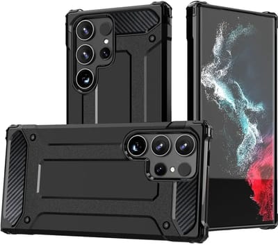 Hoesje Geschikt voor Samsung Galaxy S24 Ultra | Shock Proof | Hybride Back Cover | Beschermhoes | Schokbestendig | Extra bescherming | Zwart