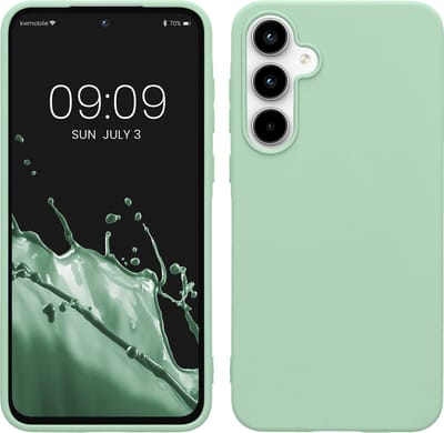 kwmobile telefoonhoesje geschikt voor Samsung Galaxy A55 5G - Hoesje voor smartphone - Back cover in mat mintgroen