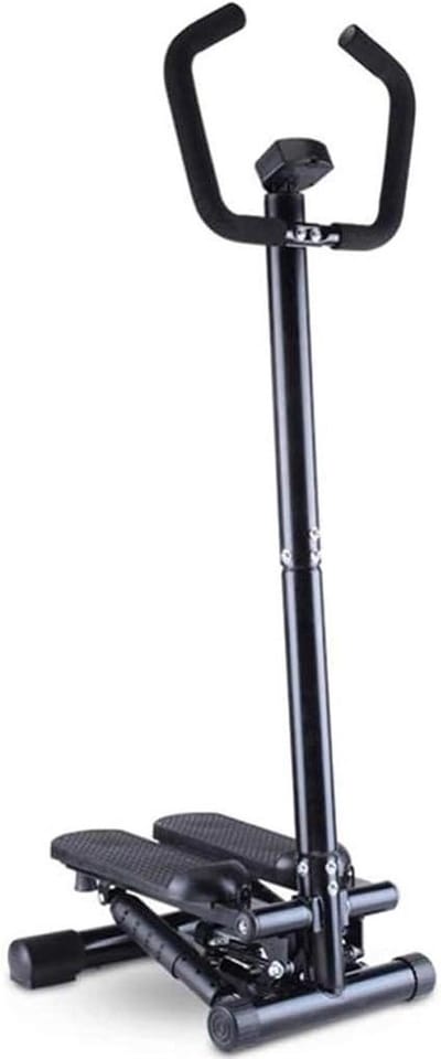 Mini Stepper - Fitnessapparaat Huis - Thuis Trainen - Met Handgreep - 200kg Draagvermogen - Zwart