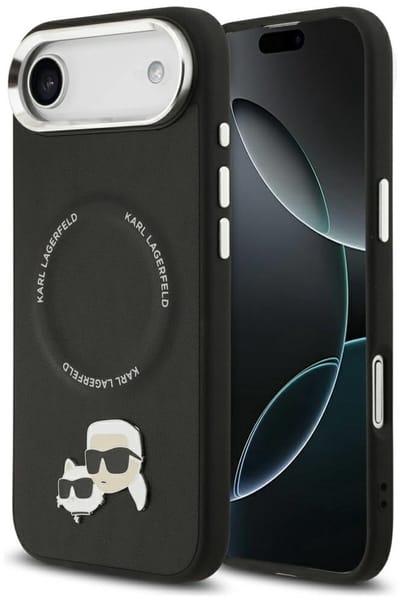 Karl Lagerfeld Karl & Choupette Pins Magsafe Hoesje Voor Iphone Air Zwart
