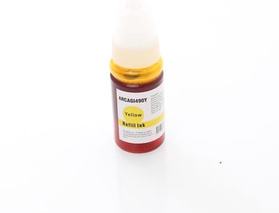 ABC huismerk navulflesje inkt geschikt voor Canon GI-490 geel Pixma G1400 G1411 G2200 G2400 G2411 G3200 G3400 G3411