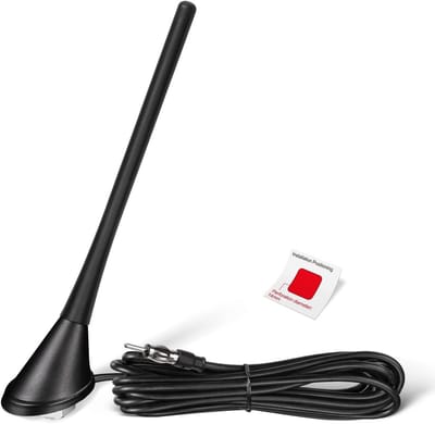 Versterkte Autoantenne Dakmontage met 500cm Kabel en DIN-Adapter - Universeel voor Autoradio