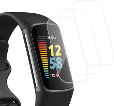 3x Geschikt voor Fitbit Charge 5 Screenprotector - Folie Screen Protector Geschikt voor Fitbit Charge 5