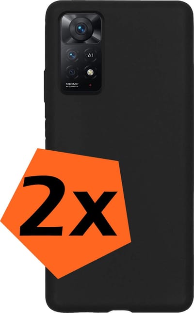 Hoes - 2 Stuks - Geschikt voor Xiaomi Redmi Note 11s - Sterk & Shockproof - Case Siliconen - Back Cover - Telefoon Hoes - Zwart