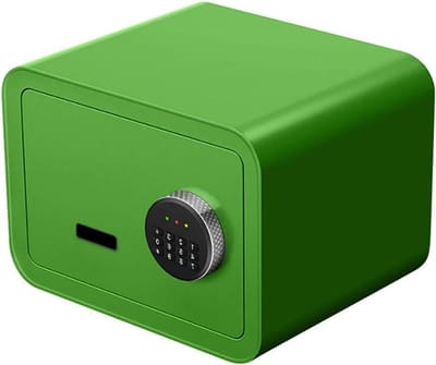 Digitale kluis - Veiligheidskast - Waardevolle spullen bewaren - Dubbele beveiliging - 35x28x25 cm - Groen