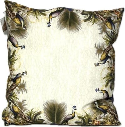 Madison sierkussen 45x45 cm Peacock flower taupe