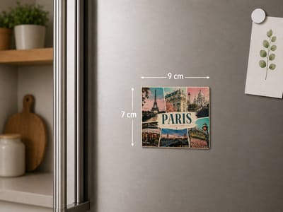 Koelkastmagneet MDF Parijs – Souvenir Magneet 9x7 cm – Frankrijk Magneet – Paris La Ville Lumière