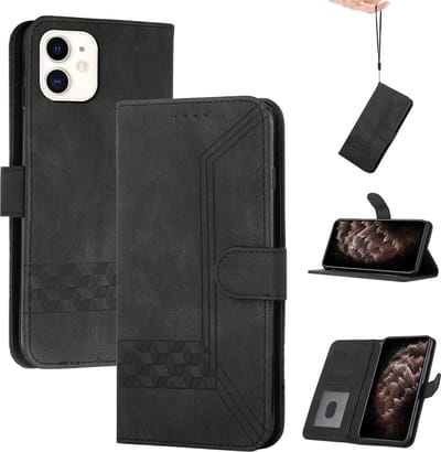 Bookcase geschikt voor Apple iPhone 11 | PU Lederen Telefoonhoesje | Pasjeshouder | Zwart