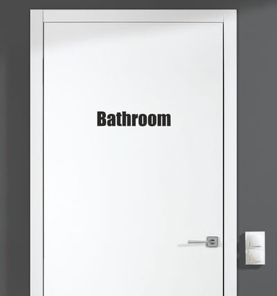 Deursticker - Bathroom - Zwart 16,5x3,5