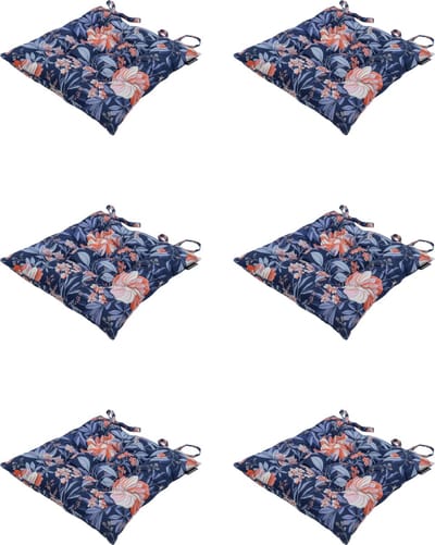 Madison - Zitkussen - Universeel - 6 stuks - 46 x 46 cm - Maxime Indigo - Tuin - Toscane