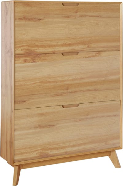 Ezra-Schoenenkast - 3 Kleppen - Bruin Eikenlook