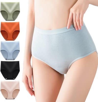 Hoogwaardige Hoge Taille Onderbroeken voor Vrouwen - 5 Stuks Buikcontrole, Zachte Stretch, Volledige Bedekking, Postpartum Ondergoed, Multipack in Meerdere Kleuren