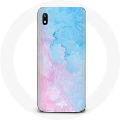 Hoesje voor Samsung Galaxy A10 Blauw roze achtergrond