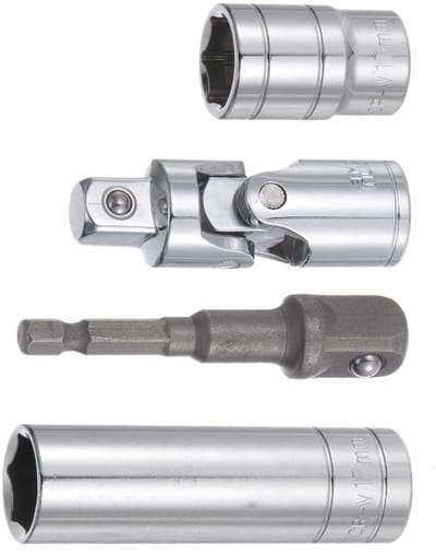 Dailygoods - 4-delige Socket Accessoireset met Adapter