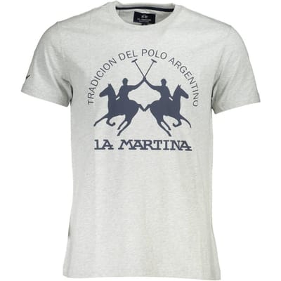 La Martina Grigio Katoenen Heren T-Shirt