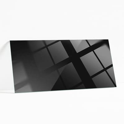 Wallfluent - Kleur Zwart Glad Glasplaat Tafel - 125 x 50 cm - Zwart Veiligheidsglas - Rechthoekig Tafelblad Glas - Glazen Tafelblad - Gehard Glazen Tafelblad Voor de Eettafel in de Eetkamer
