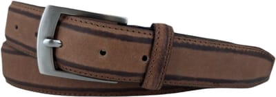 Leren Pantalon Riem Heren| Kleur: Cognac | 3,5cm breed | Stijlvolle Gesp | Riemmaat: 85 (totale lengte: 100cm) | 100% echt leer | Nikkelvrije gesp