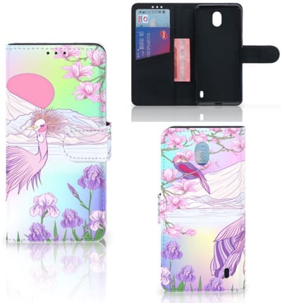 Nokia 1 Plus Telefoonhoesje met Pasjes Bird