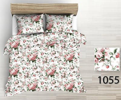 Kora Kussensloop 50x60cm Wit Bordeaux met Pioenen - Ritssluiting