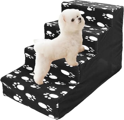 Huisdiertrap - Hondenladder - Hulp bij instappen - Zachte bescherming - 60 x 40 x 35 cm - Zwart