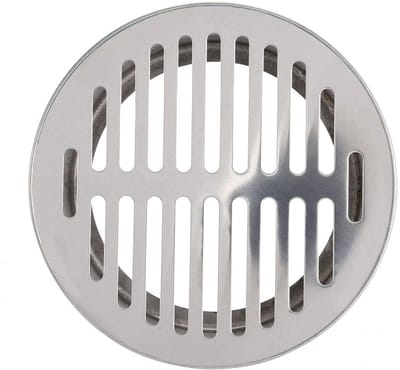 Dailygoods- Afvoerputje RVS - Antiblokkerend - Afvoerputje Buiten - Afvoerputje Douche - Afvoerputje Zeefje - Platte Mond 160 (5,5x4,2 cm) - Afvoerput