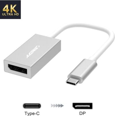 Usb C Naar Displayport Adapter | Usb-C To Display port | 4K 60HZ | Type-C 3.1 DP | Compatible Apple Macbook | Chromebook | IMAC | Surface | XPS | Dell | Lenovo | Samsung | HP | A-KONIC©