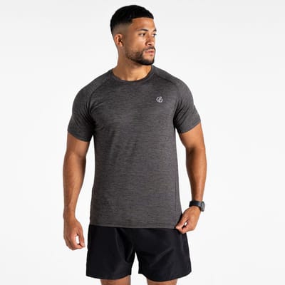 Dare 2B, Persist Heren Lichtgewicht Sportshirt met Korte Mouwen, Zwart, Maat 3XL