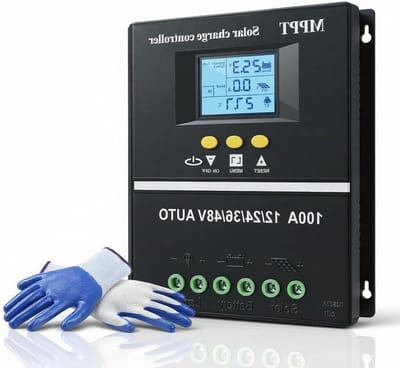 Zonne Laadregelaar - Batterij Regulator - Zonne Energie Opladen - LCD Scherm Monitoring - 100A - Zwart