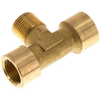 T-Koppeling G3/8'' Binnendraad X R3/8'' Buitendraad Messing 16bar [2 Stuks]