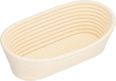 Broodmandje - Bakmand Rijslaad - Brood fermenteren - Uniek ontwerp - 25x15x8cm - Gebroken wit
