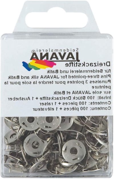 Textiel Prikkers - Zijde Schilder Prikkers - Textiel Decoratie - Inclusief Lifter - 100 Stuks - Zilver