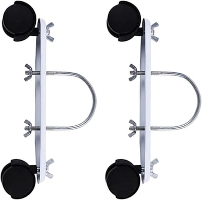 Radiator Onderstel - Verrijdbaar Frame - Mobiele Verwarming - 360 Graden Draaibaar - 2 Stuks - Zwart